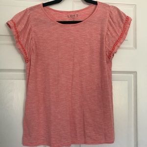 Striped Tee with sleeve detail